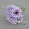 Simulación de gerberas atadas a mano con flores, mesa de sala de estar, mesa de postres, diseño de corona, decoración de escena de centro comercial