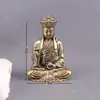 Latón Dinastía Tang Monje Templo Ofrendas Creativo Portátil Pequeña Vajilla de Cobre Artesanía Metálica Estatua de Buda de Cobre Puro Adornos