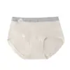 Algodón Puro Algodón de Color Natural 10A Antibacteriano Entrepierna Extendida Ropa Interior para Mujer Suave y Ceroso Amigable con la Piel Transpirable Bragas Dulces