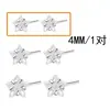 Pendientes de Zirconio Pentagonal Ultra-flash para Mujer, Pequeños y Delicados, con Poste para la Oreja, Libres para Dormir, Clavo para el Hélix, Pendientes Simples Apilables de Estrella