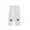 Abrigo de oso de primavera y otoño para niños Wulibuyi chaleco de doble cara camiseta con estampado de dibujos animados para bebé pantalones casuales con tirantes