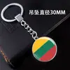 Llavero de gema de tiempo de bandera nacional de la OTAN Estados Unidos Reino Unido Francia Alemania joyería llavero colgante