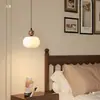 Lámpara de mesita de noche pequeña tipo candelabro de estilo medieval, Lámpara colgante larga de un solo cabezal de estilo chino nuevo retro francés para pasillo de restaurante