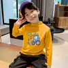 Camisa Base Versátil de Pelúcia para Meninos Gola Meia-alta Outono/Inverno Tamanhos Médio e Grande Roupa Íntima Infantil Pulôver Novo 2026