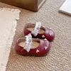 Sapatos de Salto Baixo Doces para Meninas, Estilo Pequena Princesa, Sapatos de Couro com Renda de Malha, Primavera, Verão, Outono 2026, Sola Macia, Sapatos de Princesa para Crianças Pequenas Decorados com Pérolas