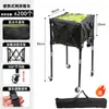 Carrito de pelotas plegable portátil, carrito de tenis de aleación de aluminio, cesta específica para tenis, carrito recogebolas de béisbol, carrito de almacenamiento al por mayor