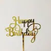 Gran Venta Tarjeta Acrílica Tarjeta Pastel Cumpleaños Bandera Decoración Pastel Feliz Cumpleaños con Empaque