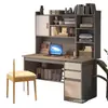 Escritorio de Computadora de Escritorio para Dormitorio Hogareño Escritorio de Estudio Escritorio Simple para Escribir Aprendizaje Escritorio Estantería para Libros Librería Combinación Integrada Escritorio