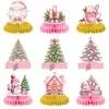 Banner Navideño Transfronterizo Feliz Navidad Set de Decoración Colgante en Espiral Decoración para Pasteles Decoraciones para Fiestas