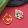 Direto da Fábrica Qk201 Dourado Areia Sete Fadas Gotejamento de Óleo Tendência Nacional Pulseira Colar DIY Acessórios de Joias Liga de Zinco