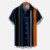 Camisa de Verano para Hombre con Estampado Digital 3D, Estilo Hawaiano Casual de Manga Corta con Cuello, Ropa para Hombre, Europea y Americana, Transfronteriza, Nueva