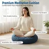 Cojín Redondo de Algodón y Lino Personalizado Transfronterizo para Meditación, Cojín Grueso para Sentarse, Futón Mat Zen para Meditación, Uso en Casa, Cojín de Asiento Tatami para Sentarse a Largo Plazo