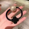 Llegada Nueva 2024 Trébol de Cuatro Hojas Cuerda Simple de Perlas para el Cabello Moda Femenina Cuerda para Coleta Bola de Mimos Cuerda de Tendón de Goma para el Cabello Accesorios para el Cabello