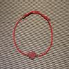 Cuentas de Transferencia Benmingnian Amantes Mismo Estilo Cinabrio Púrpura Cuerda Roja Tejida Pulsera de Mujer Cuerda de Mano Simple para Hombre Cadena para Tobillo