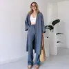 Nuevo Conjunto de Dos Piezas Casual de Estilo Europeo y Americano para Mujer - Otoño 2024 - Transfronterizo de Amazon - Top y Pantalones Largos, Sueltos y Cómodos