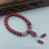 Pulseira de cinábrio boutique este ano de vida pulseira de anel único anel liso anel duplo corajoso joias para homens e mulheres presente fábrica atacado