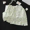 Pijama para Niña Primavera y Otoño Manga Larga Cardigan Delgado para Niños Medianos y Grandes Traje de Aire Acondicionado de Dibujos Animados Ropa de Casa para Niña Conjunto de Dos Piezas Verano