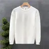 Nuevo Suéter Otoño Estilo Coreano Casual Holgado Pulóver Sencillo Color Sólido Cuello Redondo Estilo Old Money Manga Larga Prendas de Punto