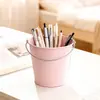 Porta Lápices Creativo Decorativo de Lata Colorida, Cubo para Flores Suculentas de Plantas Verdes de Balcón, Organizador de Brochas de Maquillaje de Escritorio