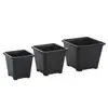 Venda Direta da Fábrica de Vasos Quadrados Pretos e Brancos Espessados de Alta e Baixa Qualidade, Múltiplos Modelos de Vasos de Flores para Jardinagem Respiráveis à Prova de Umidade para Uso Doméstico e Suculentas Indoor