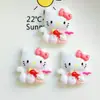 Gato Blanco Brillante y Cachorro Accesorios de Resina DIY Funda para Teléfono Parche de Pegamento Crema Material Collar