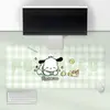 Alfombrilla de ratón linda de dibujos animados, alfombrilla extragrande de cuero PU resistente a las manchas, alfombrilla para escritorio de computadora de niña, alfombrilla impermeable para escribir para imprimir