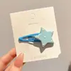 Grampo de Cabelo Estrela de Menina com Bolinhas e Franja Presilha Infantil Estrela de Cinco Pontas Acessórios para Cabelo Quebrado Grampo Dopamina Fofo