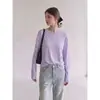 Camiseta de manga larga con protección solar de seda helada de dopamina para mujer, estilo corto de verano, top de punto petite y chic, ligero
