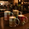 Caneca de cerâmica cozida em forno, best-seller transfronteiriço da Amazon, formato de tambor de óleo, 430ml, segura para alimentos
