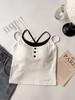 Camisola Sexy y Genial de Una Pieza Falsa de Dos Piezas para Usar por Dentro y por Fuera, Delgado Estilo Retro Adelgazante con Cuello en U Top de Base