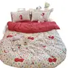 Juego de ropa de cama de cuatro piezas, grado A, 100% algodón, para madres y bebés, con un diseño de dibujos animados minimalista y lindo, sábana bajera de algodón puro y una funda de edredón individual, adecuado para dormitorios