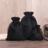 Bolsas de armazenamento multicoloridas com cordão feitas de linho, adequadas para organizar joias, podem ser impressas com logotipos e padrões, e são adequadas para cosméticos, feitas de material compósito imitando linho