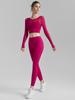 Traje de Yoga Desnudo Conjunto de Dos Piezas Primavera/Verano 2025 Nuevo Malla Ropa de Yoga Pura Pantalones de Yoga Ajustados Leica para Mujer