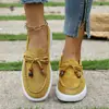 2026 Nuevos Zapatos de Mujer Suela Gruesa Mocasines Casuales Piel Mate Decoración de Cordones Zapatos Planos Zapatos de Moda para Mujer Zapatos Versátiles Cómodos