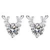 Damila s999 prata pura adoráveis brincos de tarraxa femininos com zircônia embutida em diamante flor brincos joias pequenas de luxo leve fábrica atacado