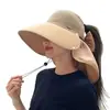Chapéu-xale de topo aberto chapéu de sol verão ciclismo aba proteção solar facial ultravioleta proteção solar pescoço praia