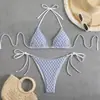 Nuevo Bikini Dividido Sexy Chica Caliente Bikini de Dos Piezas con Cuello Halter Espalda Descubierta Diseño Amazon