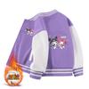 Jaqueta das meninas uniforme de beisebol infantil outono novo estilo ocidental outono e inverno coolomi roupas de médio e grande tamanho das crianças de lã - forrado top