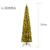 Árvore de Natal Verde de PVC Simulação Fina Estreita Porta-canetas Árvore Enfeites de Natal Atacado Transfronteiriço da Amazon