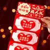 Envelope Vermelho para Cerimônia de Maioridade de 18 Anos, Dobrável e Criativo, Personalizado para Presente de 18º Aniversário para Filha ou Filho, Envelope Pacote Vermelho
