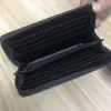 Cartera de mano larga para hombre con un solo tirador, bolso de mano, bolsa para teléfono móvil, gran capacidad, doble compartimento para billetes, para negocios, cuello blanco
