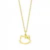 Collar de Hello Kitty para Mujer, Diseño de Nicho, Gama Alta, Cadena Clavicular Simple y Versátil, Regalo de San Valentín