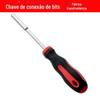 Chave de fenda cabeça biela chave de fenda conexão 1/4 cabeça chave de fenda manga acessórios ferramentas de hardware 6,35mm chave de fenda hexagonal