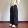 Calça de Moletom Pesada Tie-Dye para Trabalho Masculina, Calça Casual Reta Solta da Moda de Outono, Calça Grossa de Veludo Cotelê para Meninos