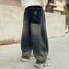 Z1273 Jeans Casuais de Malha Solta para Meninos Yang Early 2024 Outono Novo ZhongDa