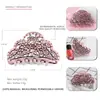 Yiwu Jinhe Joyería Flor Hueca Flor Pequeña Pedrería Acetato Pinza para el Cabello Accesorio para el Cabello Pinza de Garra Adorno para el Cabello para Mujeres
