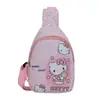 Bolsas Infantis Estilo Coreano para Meninos e Meninas, Bolsa de Peito com Estampa de Desenho Animado, Mini Porta-Moedas Versátil, Bolsa Transversal Casual para Crianças Pequenas