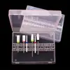 Caixa de Armazenamento de Brocas para Unhas Broqueador Conjunto de Brocas Caixa Suporte de Exibição Portátil Broca Cerâmica Básica Unhas Postiças