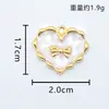 Acessórios de Laço de Coração Pingente Criativo Pendente Único Gotejamento de Óleo Acessórios de Joia de Liga Brincos DIY Pulseira Colar Lote