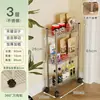 Estante de almacenamiento de acero inoxidable de espacio estrecho, organizador de espacio estrecho para refrigerador de cocina, carrito pequeño móvil para almacenamiento en el baño